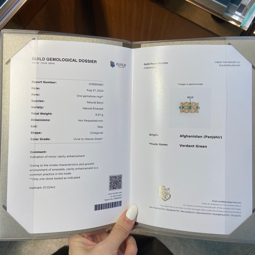Premium Custom Edition 🔝 Walton Green Panjshir Emerald Diamond Pavé Ring 💎