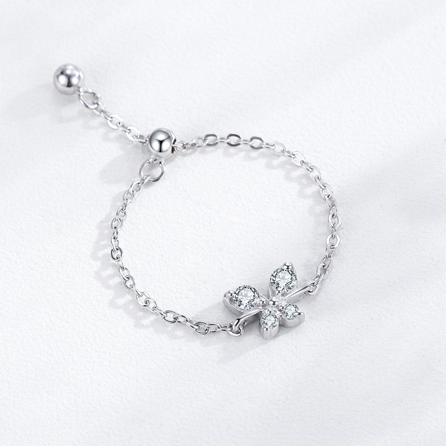 Adjustable INS Ring With Lively Butterfly