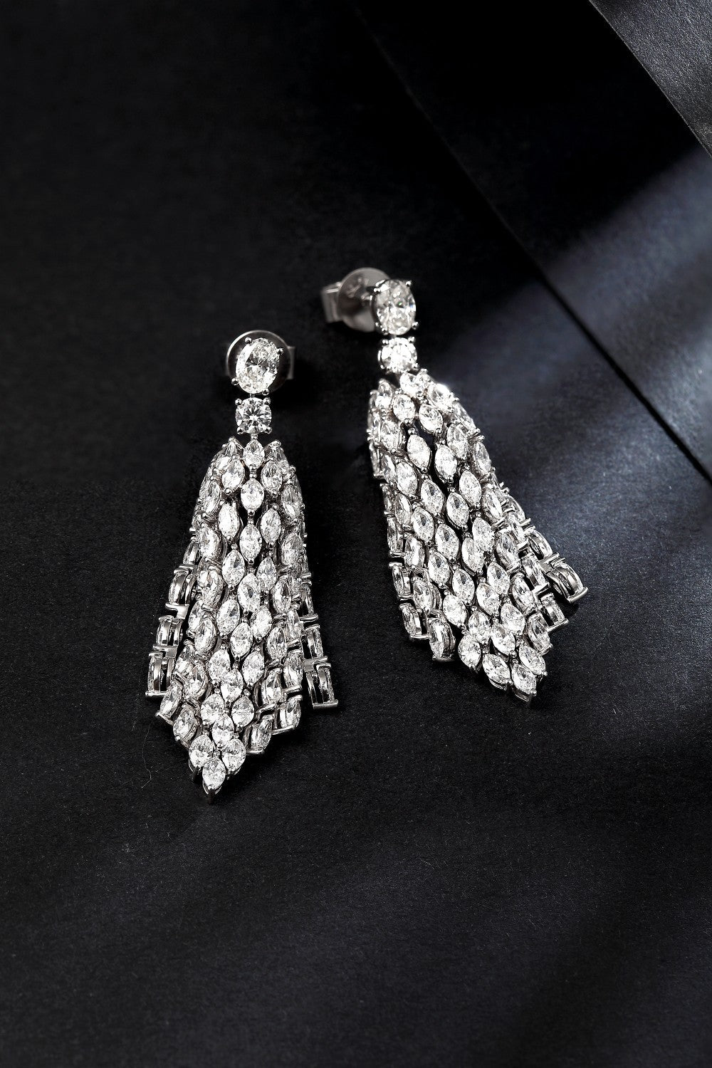 Dazzling Arc-Shaped Tassel Earrings in Jewelry Collection - Jeweler.Jewelry