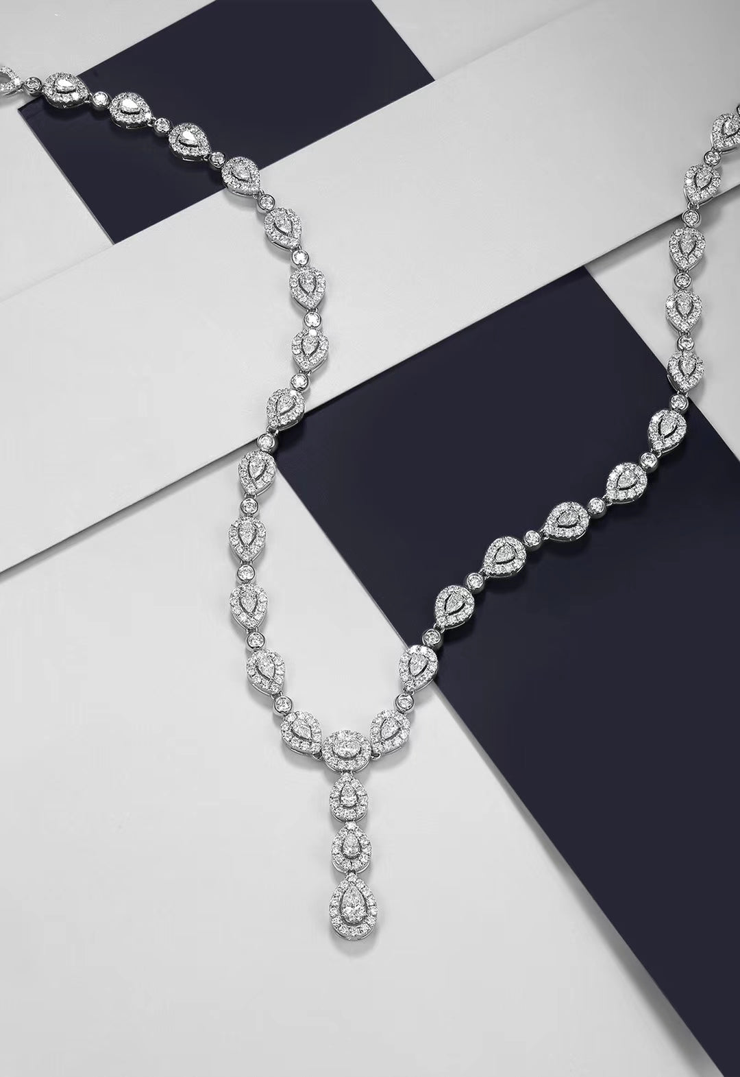 Dazzling Water Drop Pendant Necklace - Premium Jewelry - White Diamond Necklace