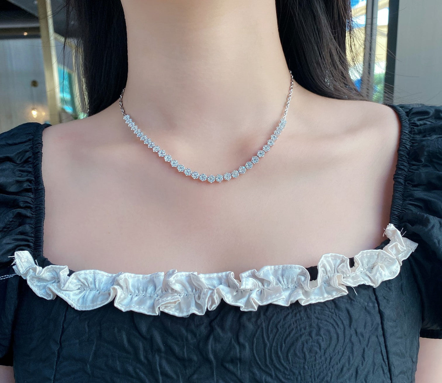 Diamond Round Cut Solitaire Pendant Set - Premium Jewelry - White Diamond Necklace