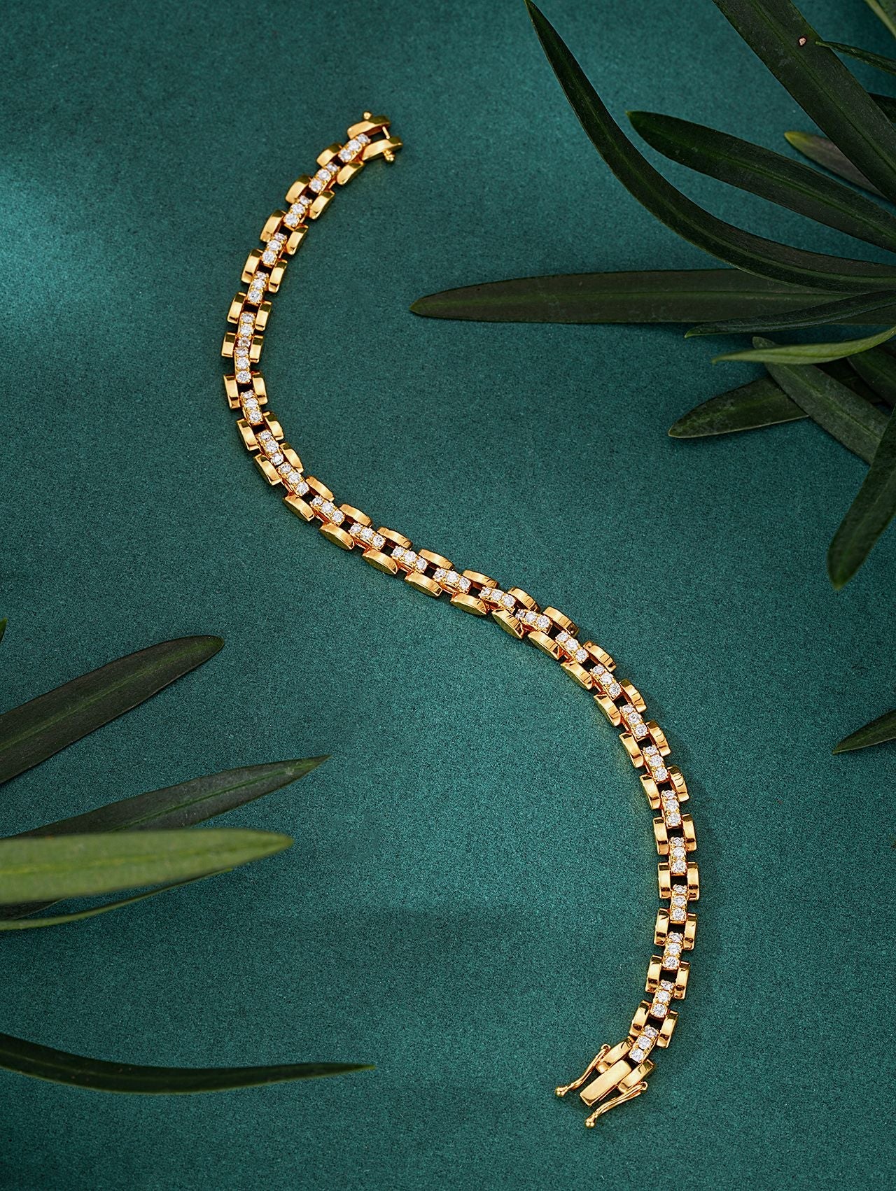 Exquisite Tank I Bracelet - A Sparkling Jewelry Gem - White Diamond Bracelet