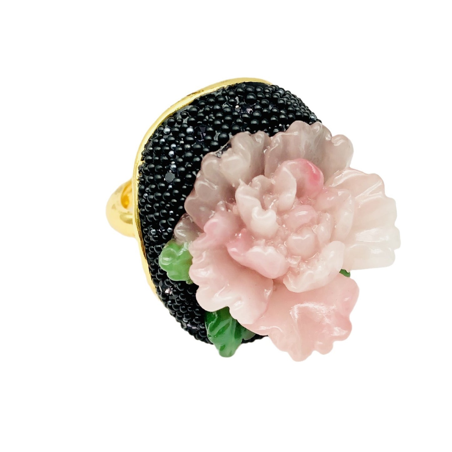 Gorgeous Living Peony Flower Ring