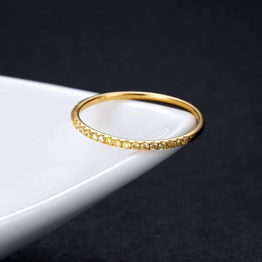 Luxurious Diamond Ring - Sparkling Jewelry Piece - Yellow Diamond Ring