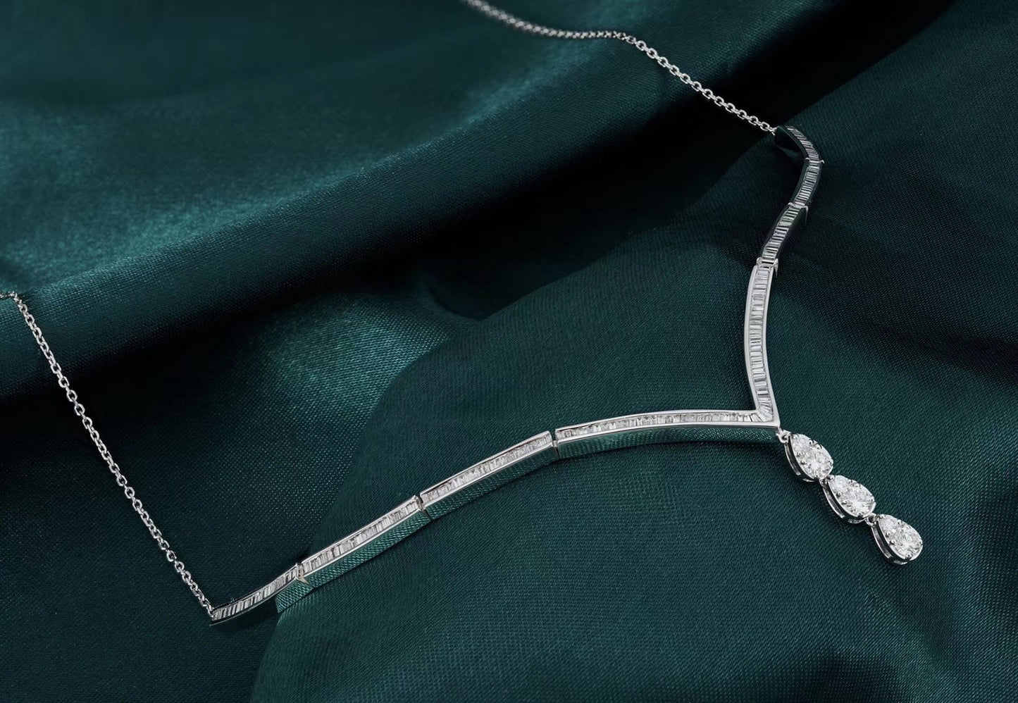 Seagull Pendant Necklace with Diamonds - Unique Jewelry Piece - White Diamond Necklace