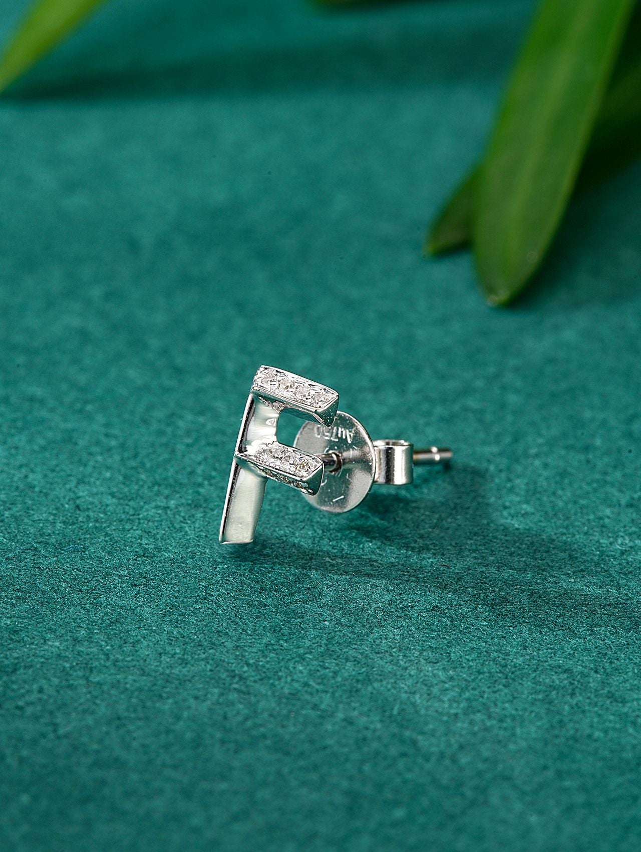 Single Letter "F" Earring in Jewelry Collection - Jeweler.Jewelry