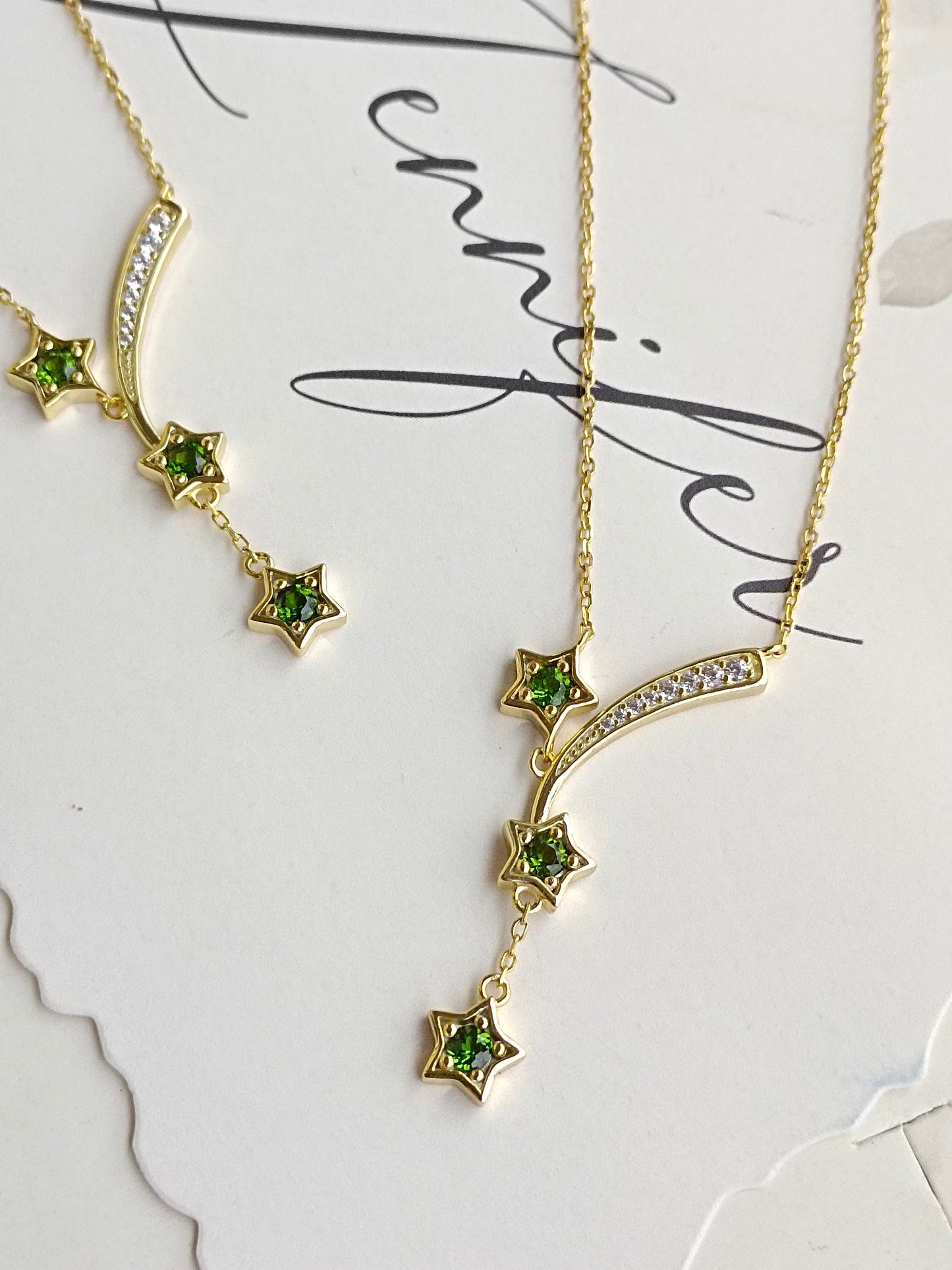 Collana di meteorite naturale di diopside - Un gioiello di sogni e desideri
