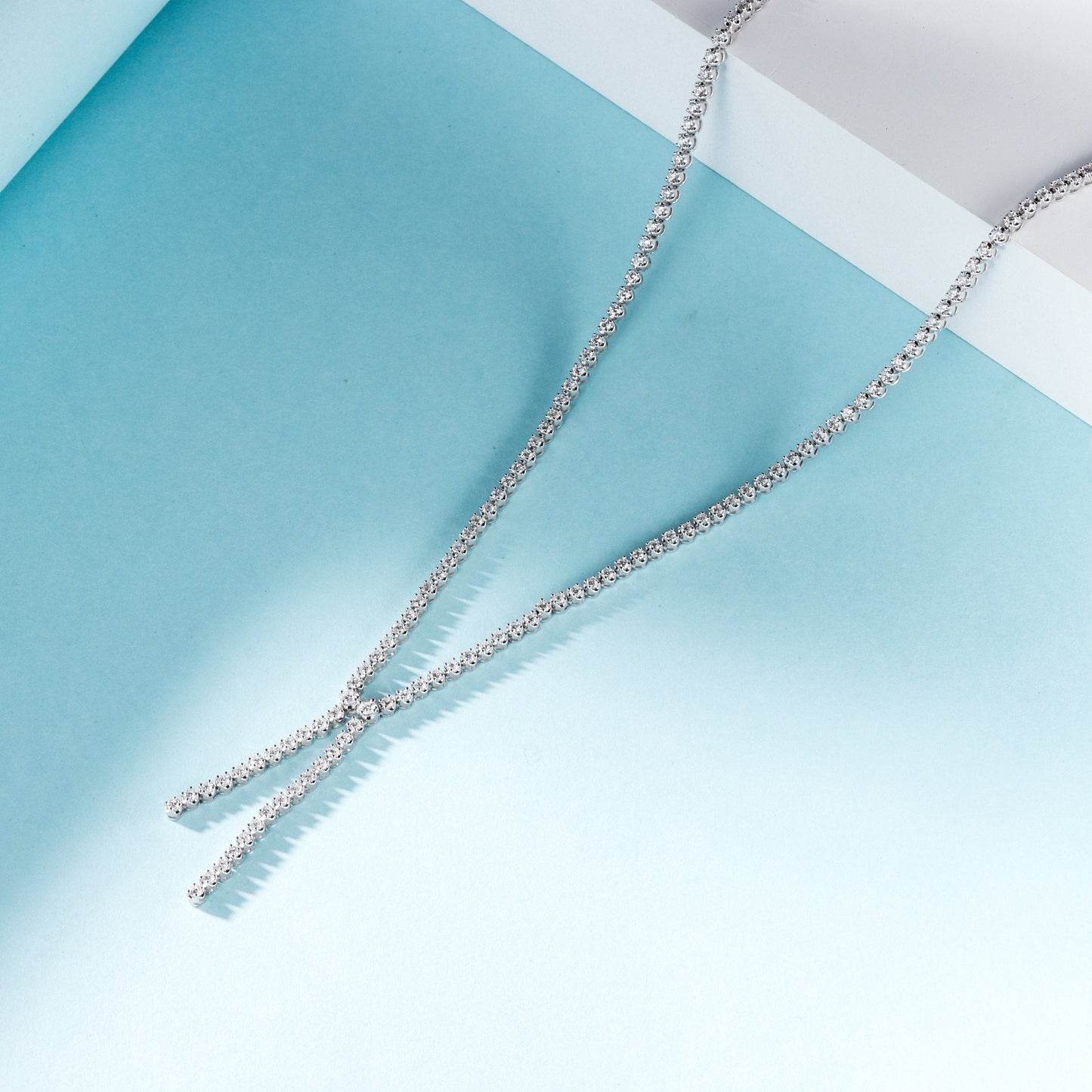 18K Diamond-Encrusted Full Diamond Necklace - Luxurious Jewelry Piece - White Diamond Chain