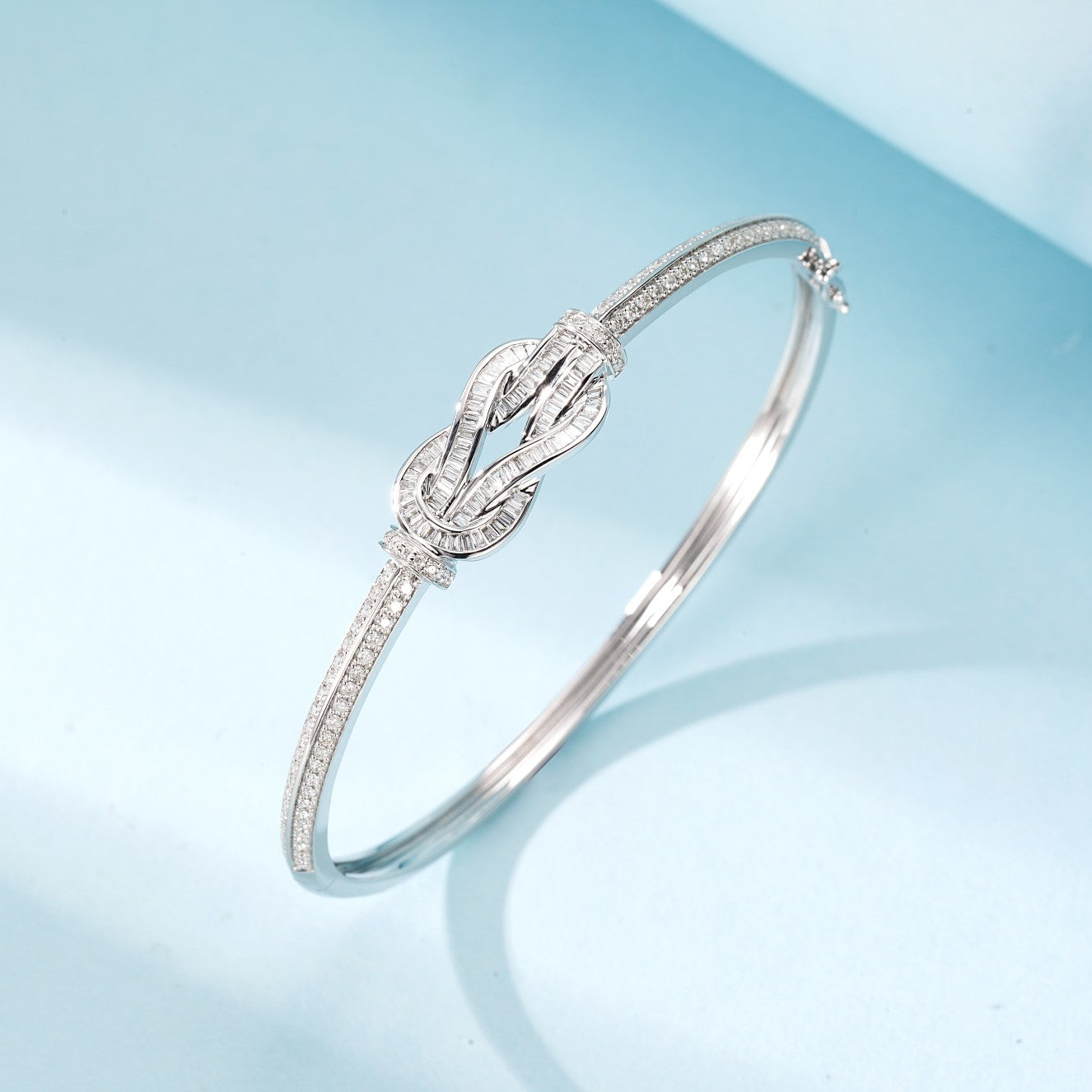 18K Diamond Horse Bit Bracelet - Luxury Jewelry - White Diamond Bracelet