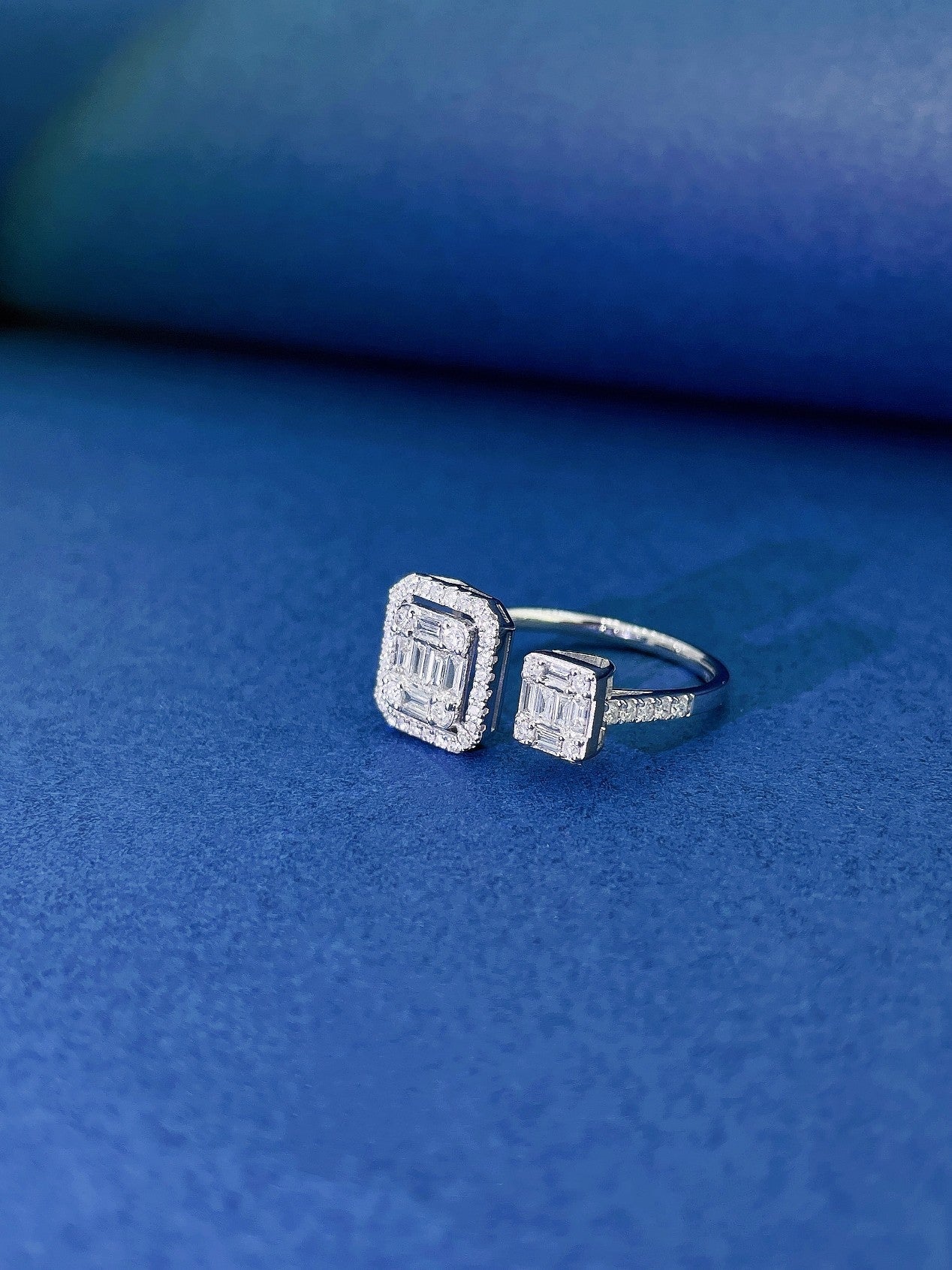 18K Diamond Open Ring | Premium Jewelry for Every Occasion - White Diamond Ring