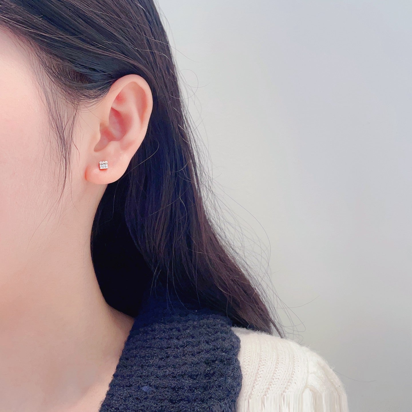 18K Diamond Square Stud Earrings - Jeweler.Jewelry
