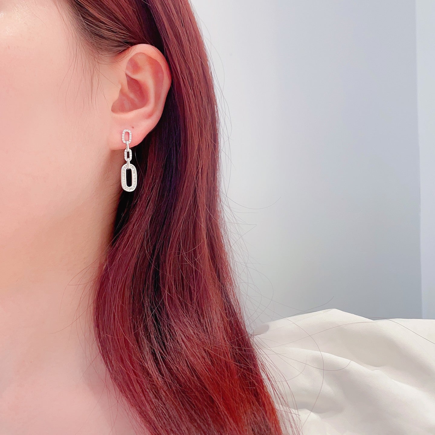 18K Diamond Tiered Square Interlocking Earrings Jeweler.Jewelry