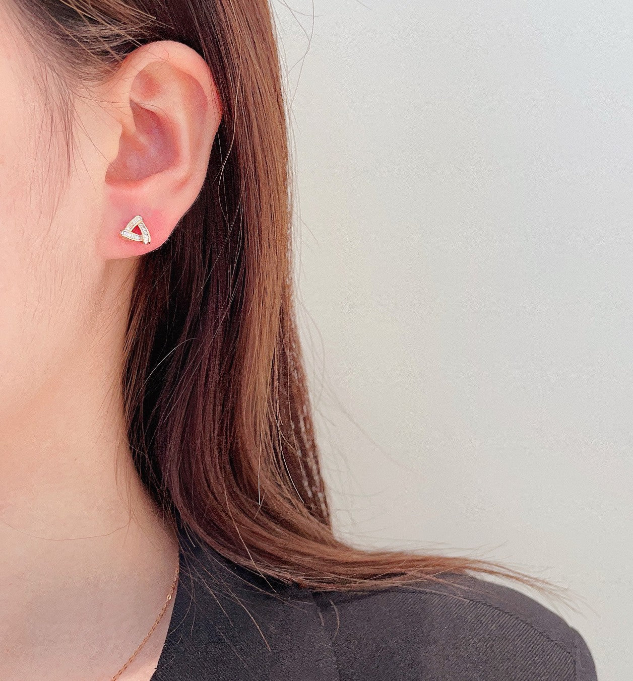 18K Diamond Triangle Earrings | Luxury Jewelry - Jeweler.Jewelry
