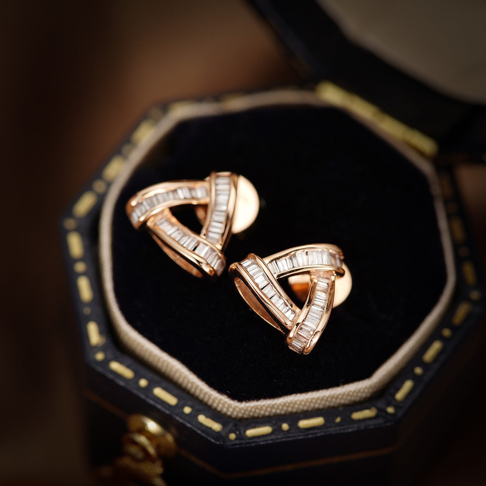 18K Diamond Triangle Earrings | Luxury Jewelry - Jeweler.Jewelry
