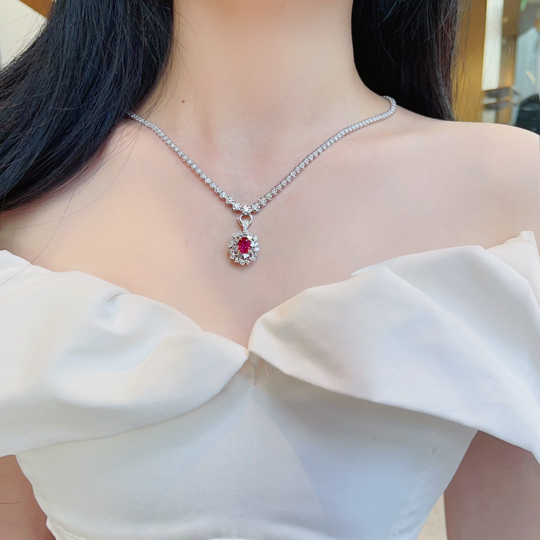18K Diamond Universal Clasp Necklace - Luxury Jewelry - White Diamond Chain