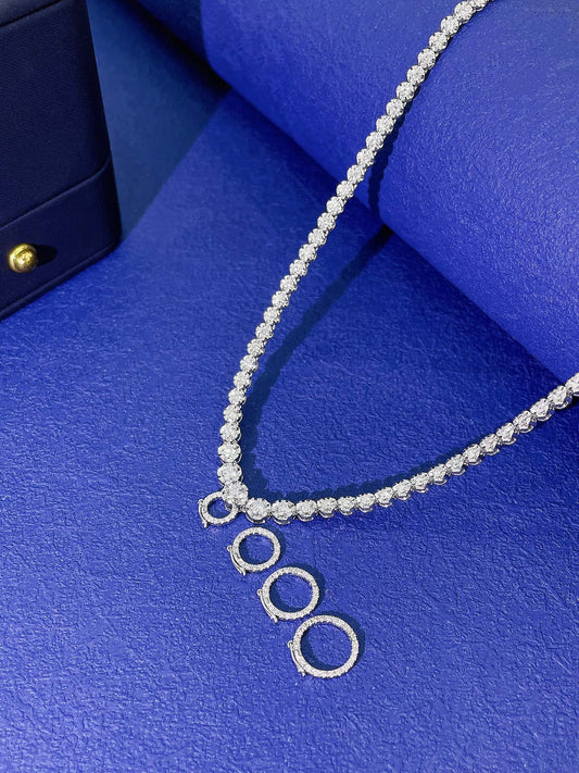 18K Diamond Universal Pendant Jewelry – Elegant and Versatile Choice - White Diamond Chain