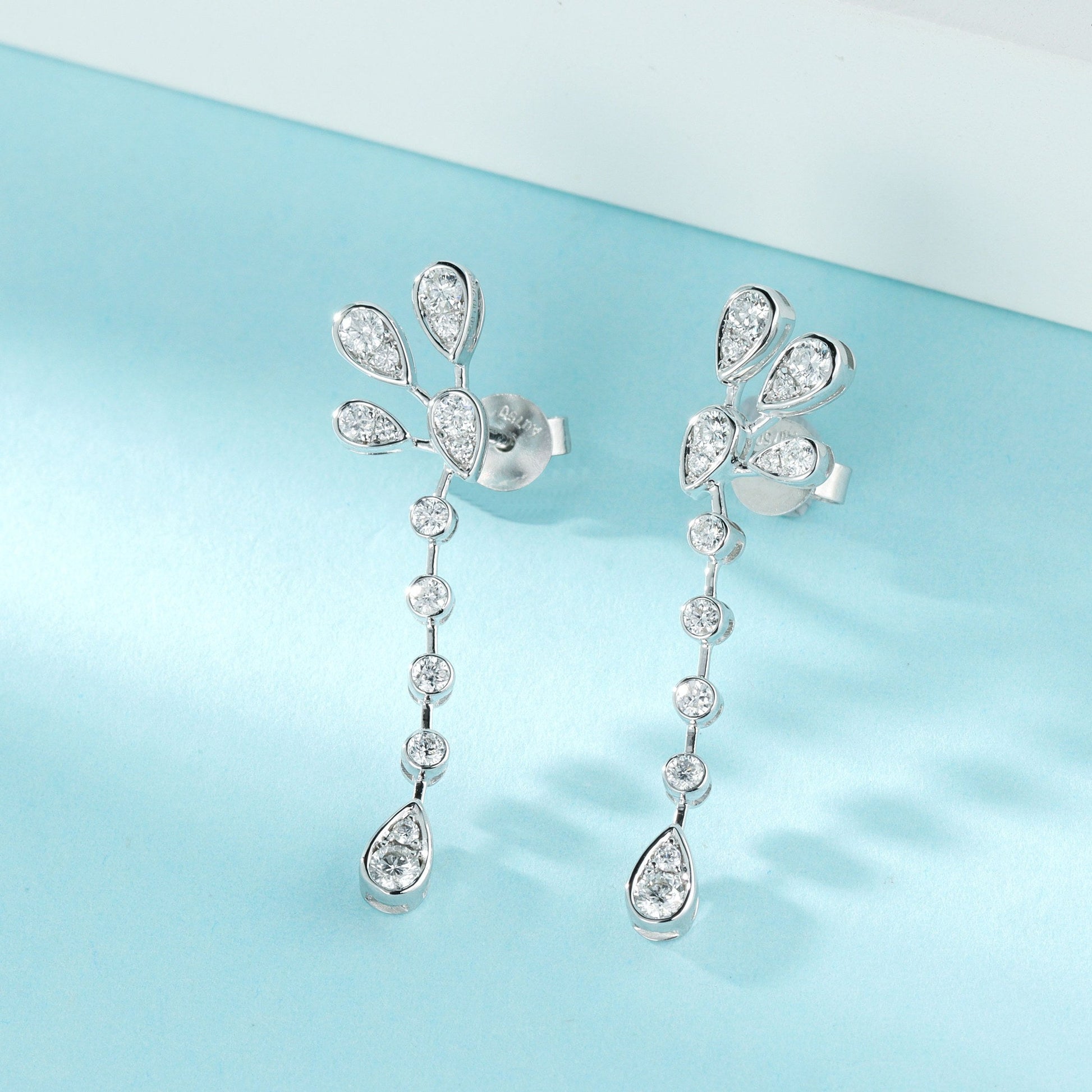 18K Diamond Waterdrop Peacock Bubble Earrings - Luxurious Jewelry Jeweler.Jewelry