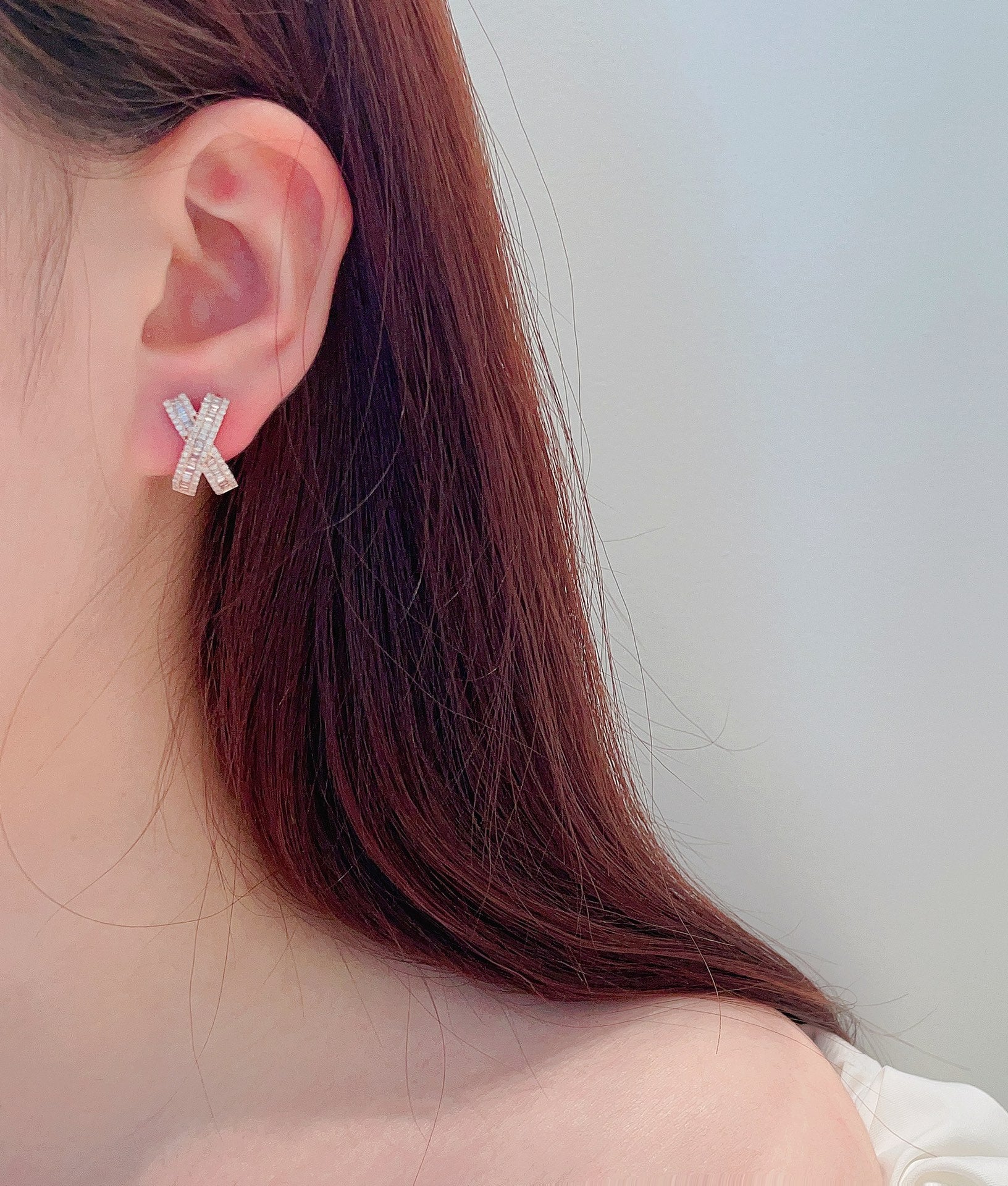 18K💎交叉耳扣 Jeweler.Jewelry