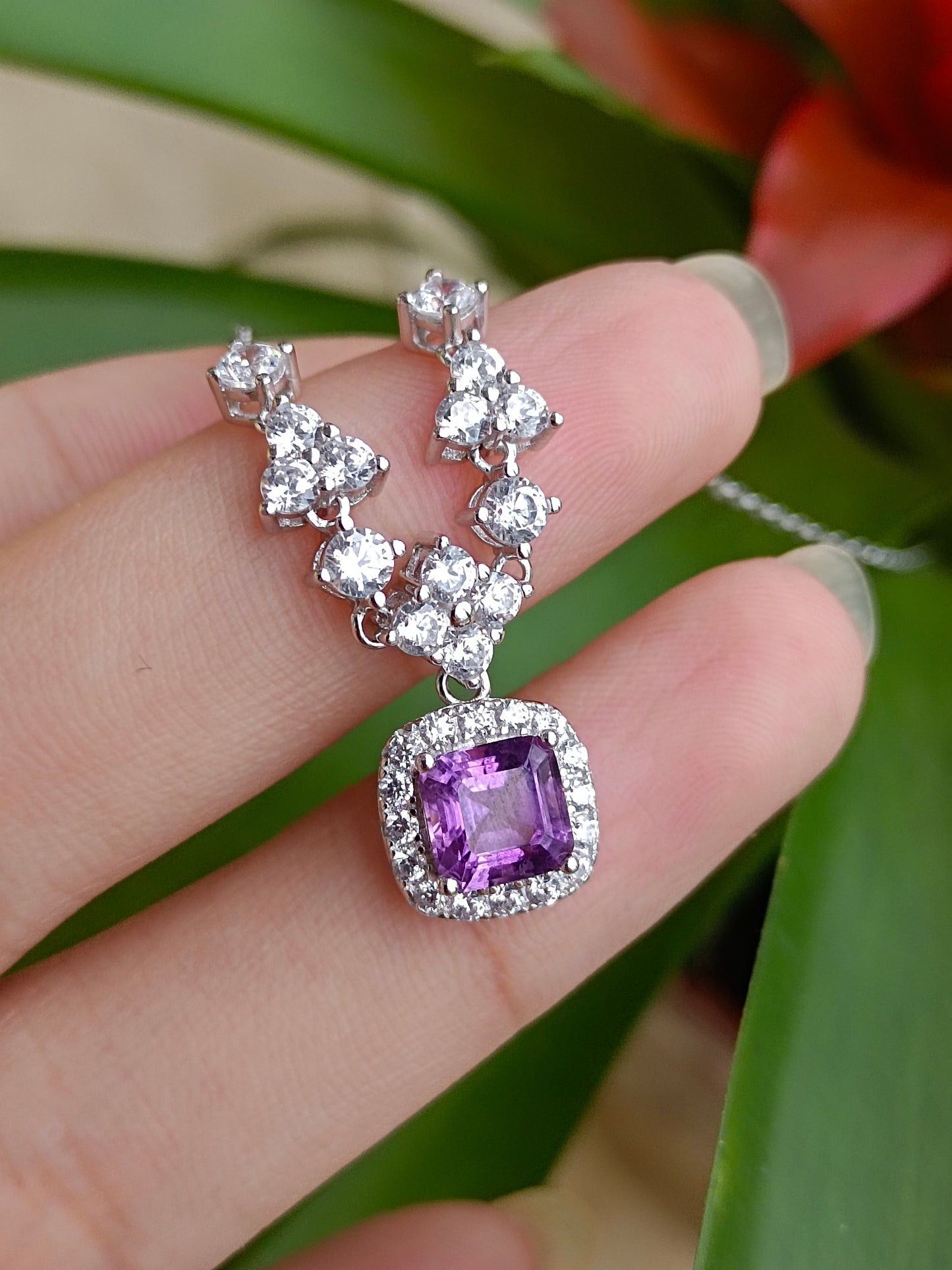 Exquisite Natural Amethyst Necklace - A Gem of Loyal Love, Wisdom, and Courage