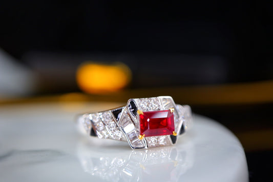 Einzigartiger taubenblutroter Rubinring – hochwertiger Schmuck