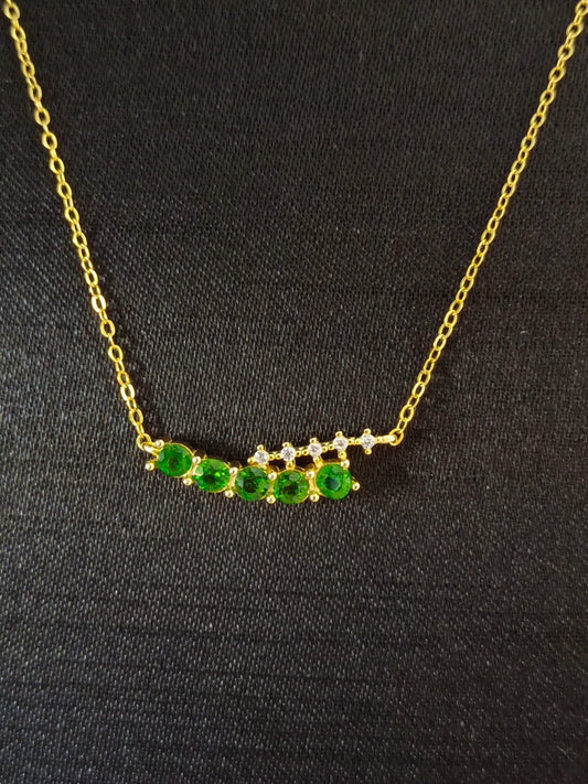 Collana con pavé di diopside naturale - Gioiello squisito