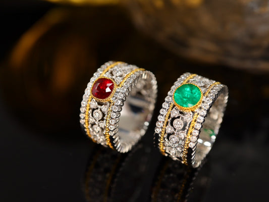Cincin Gaya Buccellati Pita Lebar - Keanggunan Indah dalam Perhiasan
