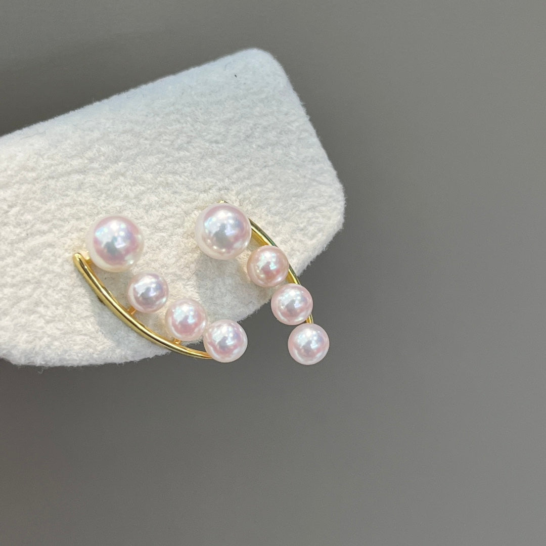 Bijoux en or 18 carats et perles Akoya naturelles de 3 à 5 mm - Qualité supérieure