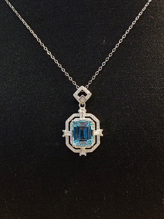 Natural Topaz Square Pendant Jewelry - A Symbol of Loyalty and Friendship