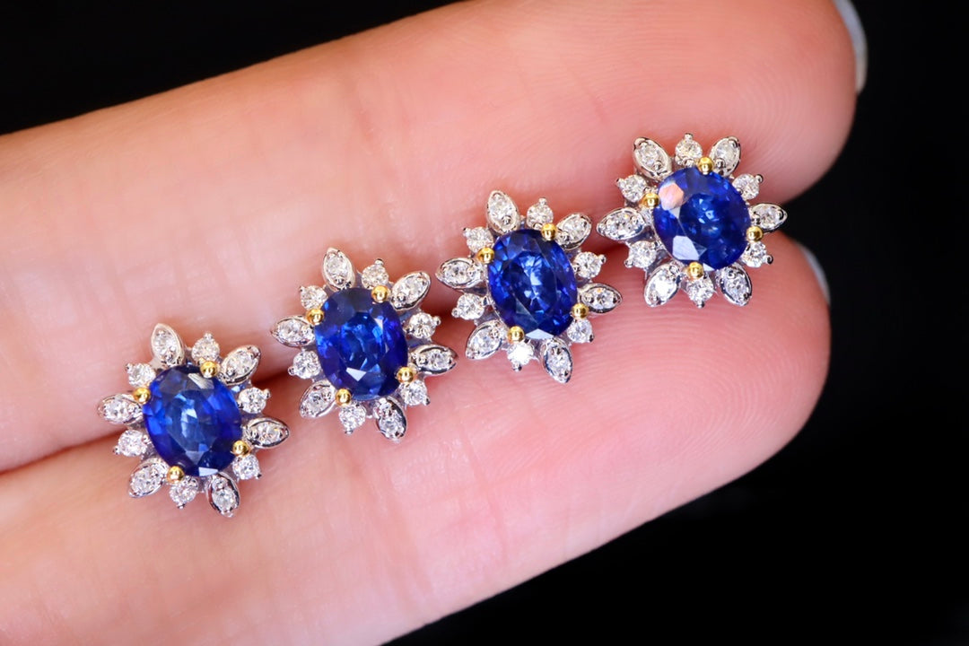 Anting-anting Nilam Biru Diraja yang Indah - Barang Kemas Mesti Ada