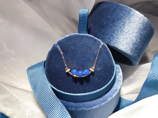 2021 Embrassez le rire avec notre pendentif sourire en ambre bleu dominicain 18 carats - Bijoux uniques pour les filles joyeuses