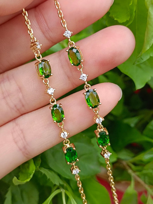 Bijoux Diopside Naturel - Bracelet Vitalité