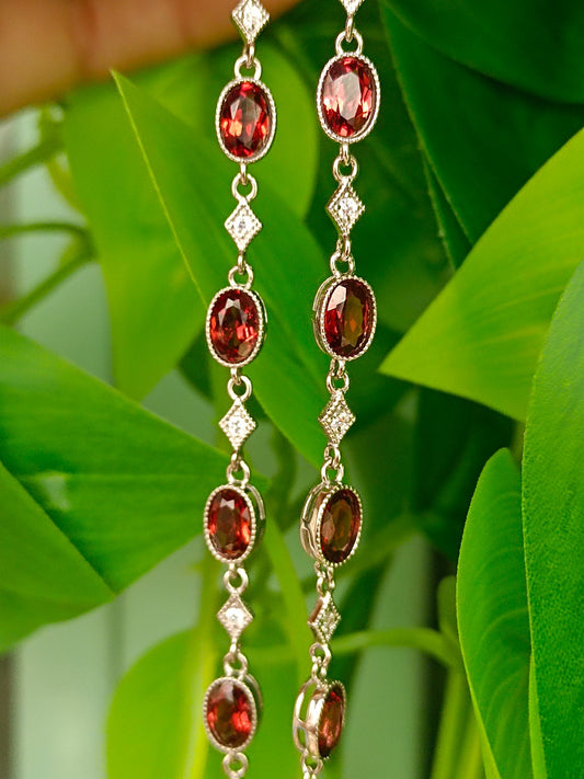 Bracciale in pietra di granato naturale - Gioielli eleganti e vitali