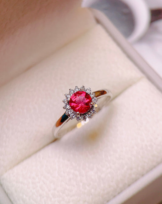 Rainbow Fallen from Heaven - 18K Gold & South African Diamond Embedded Tourmaline Ring