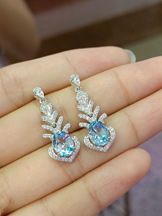 🔥Natuurlijke Topaas Tarwe Oorbel Sieraden