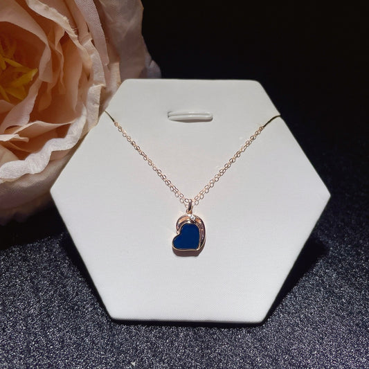 Nouveauté exclusive : Pendentif en ambre bleu dominicain incrusté d'or 18 carats - Bijoux de luxe