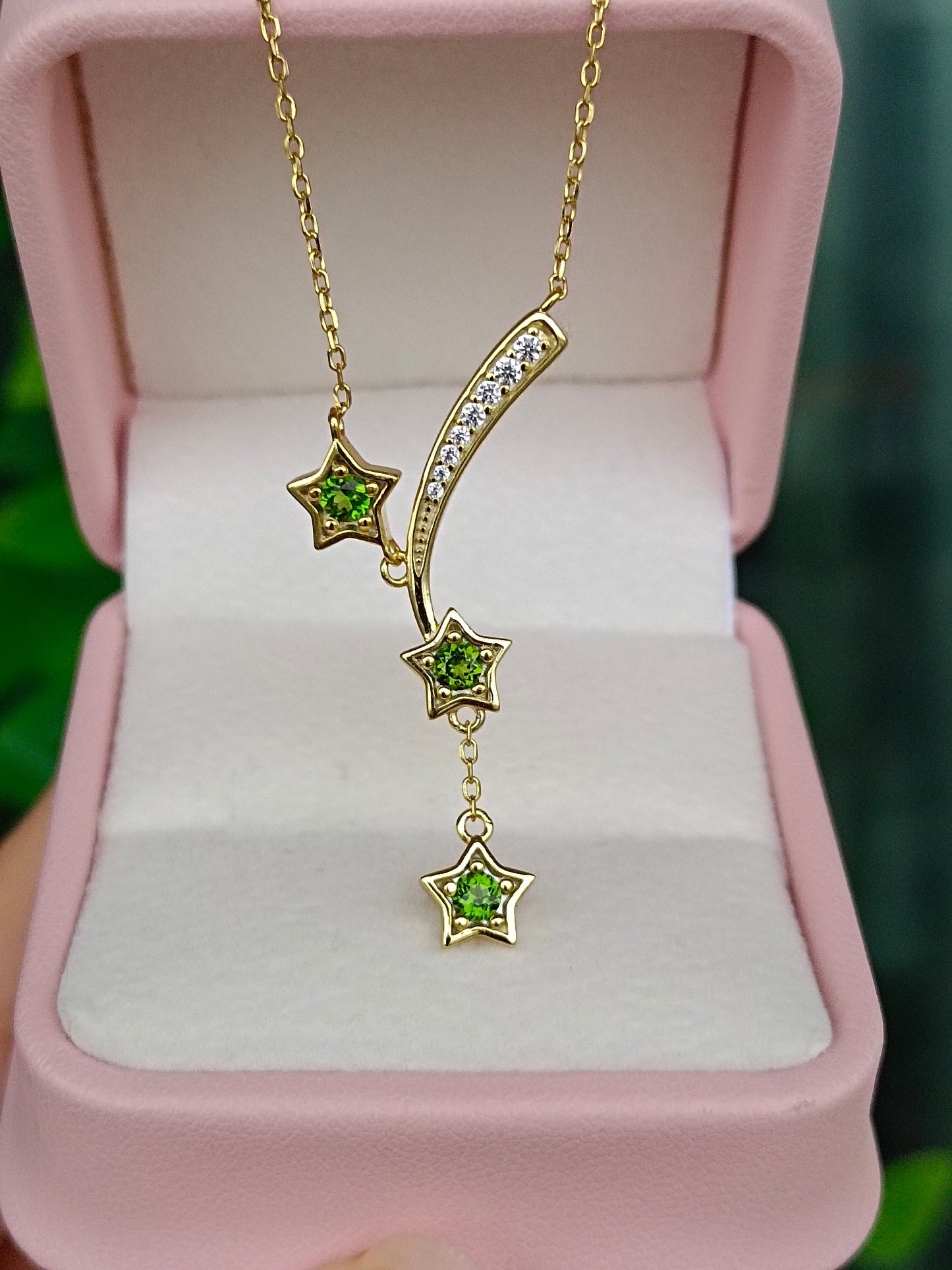 Collana di meteorite naturale di diopside - Un gioiello di sogni e desideri