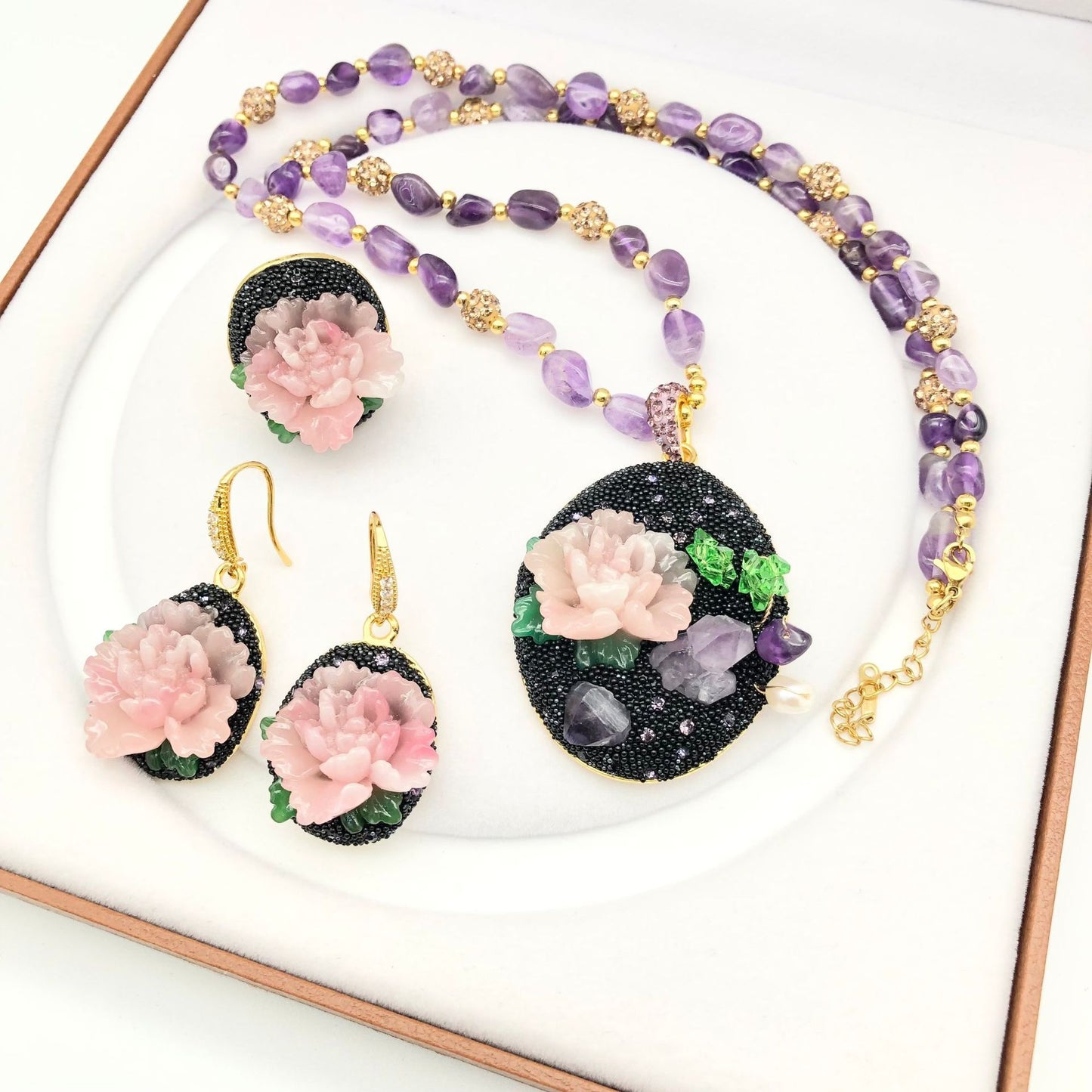 Gorgeous Living Peony Flower Ring