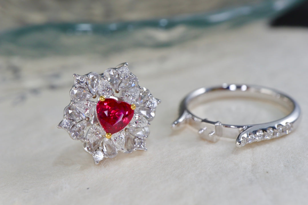 Premium Pigeon Blood Red Gemstone Dual Purpose Smycken