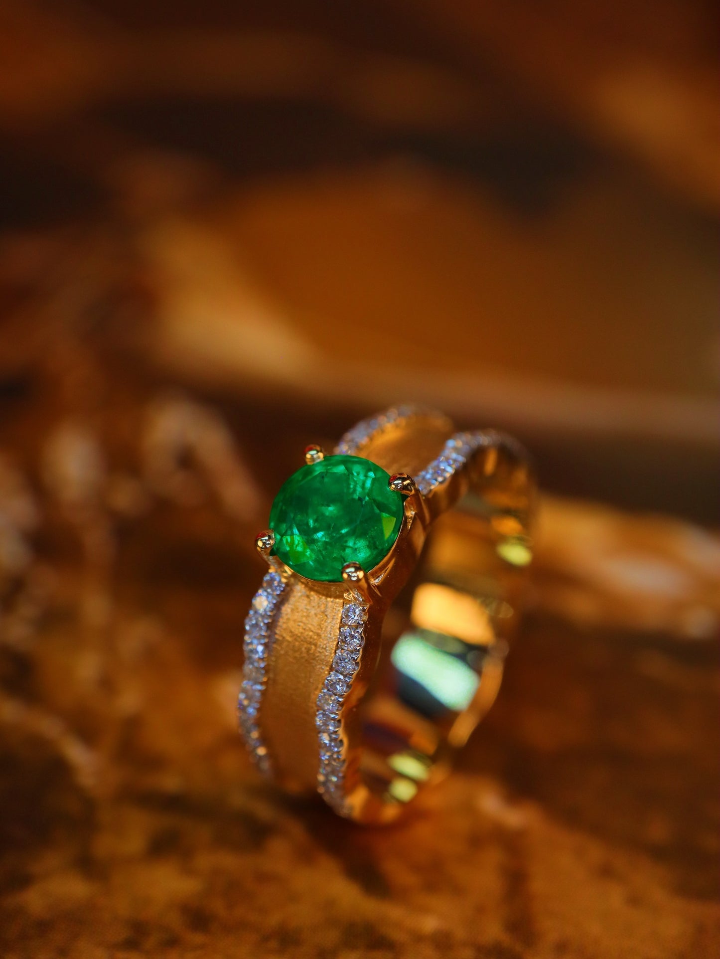 Panjshir-Smaragdschmuck – Premium-Rundschliff, erstklassiges grünes Grün