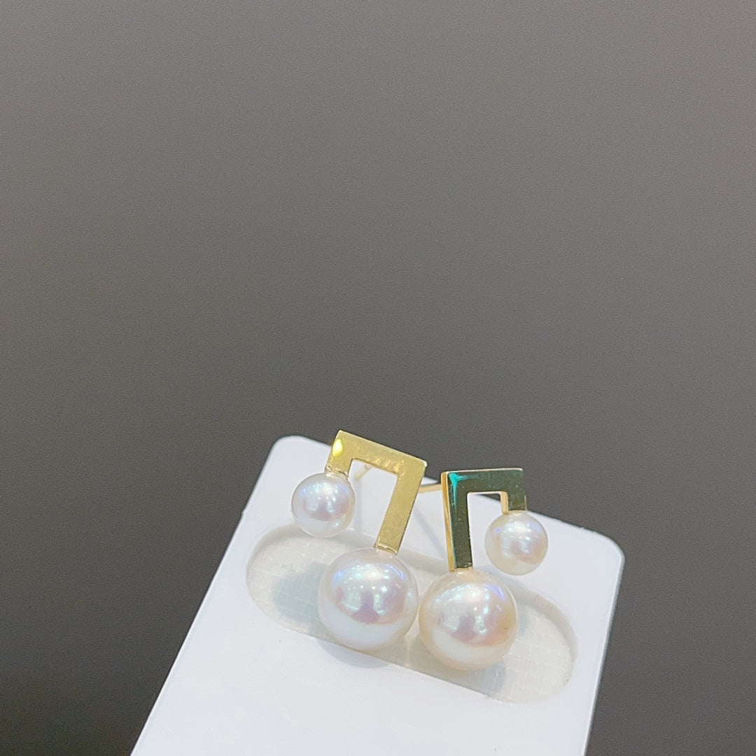 Limitierte Auflage, beschränkte Auflage! Von Tang Jing Baby inspirierter Schmuck aus 18 Karat Gold mit makellosen Süßwasserperlen