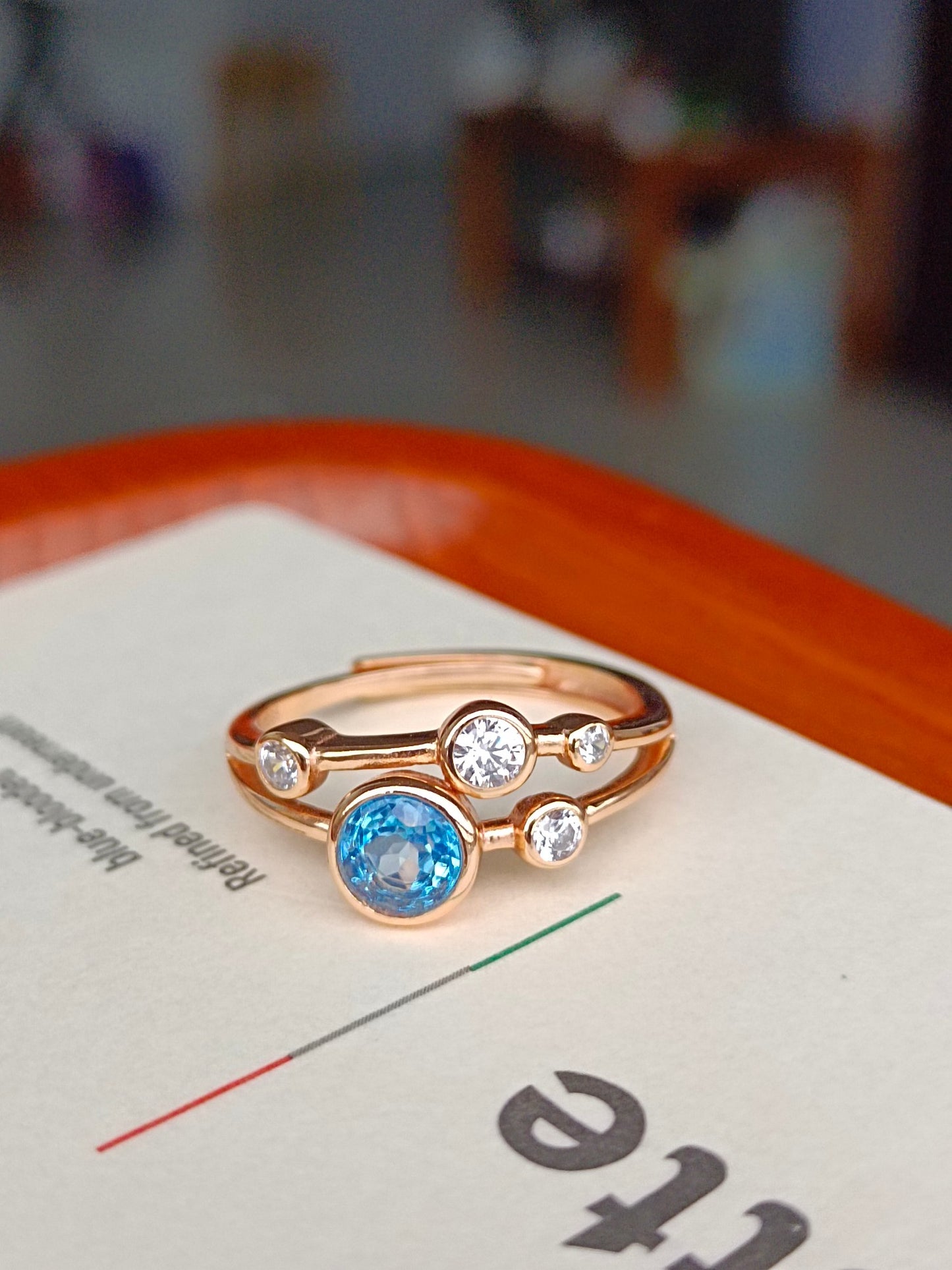 Naturlig Topaz Sweet Bubble Ring - utsøkte smykker for din glede