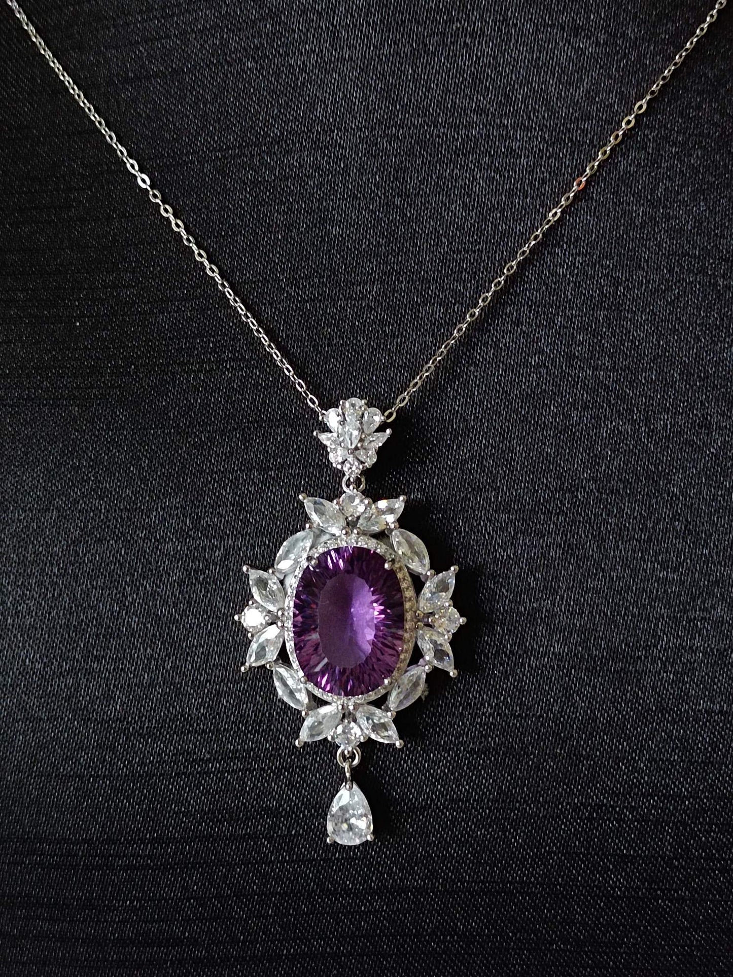 Luxe natuurlijke Amethist hanger sieraden