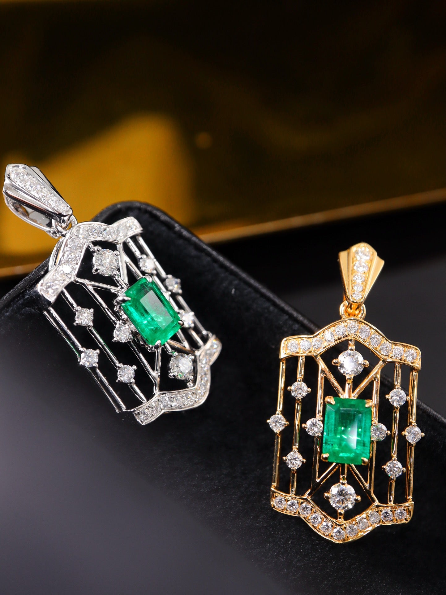 Üst Düzey Moda Zümrüt Kolye Takı