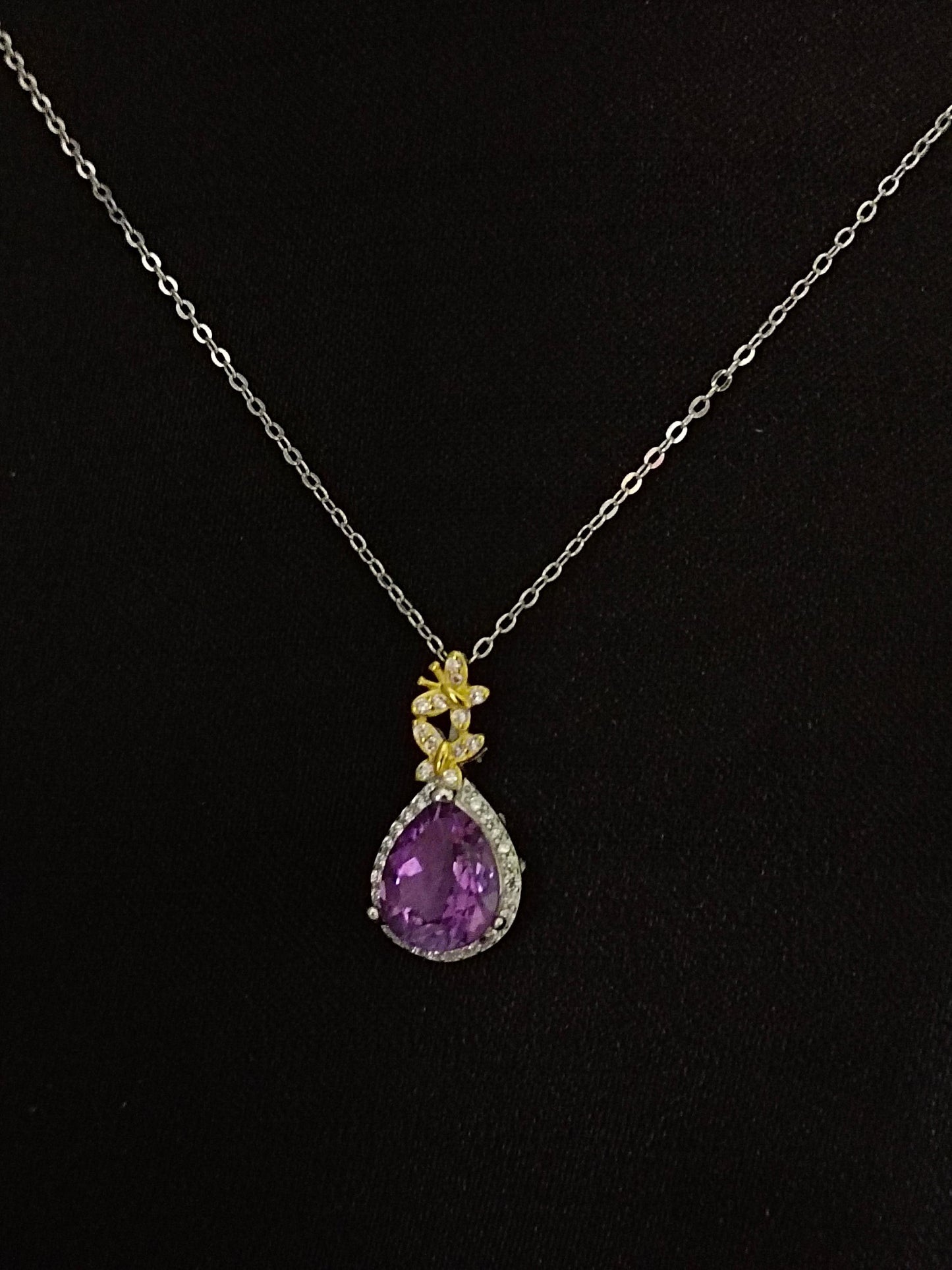Naturlig Ametyst Drop Pendant - Elegante smykker for Graceful You