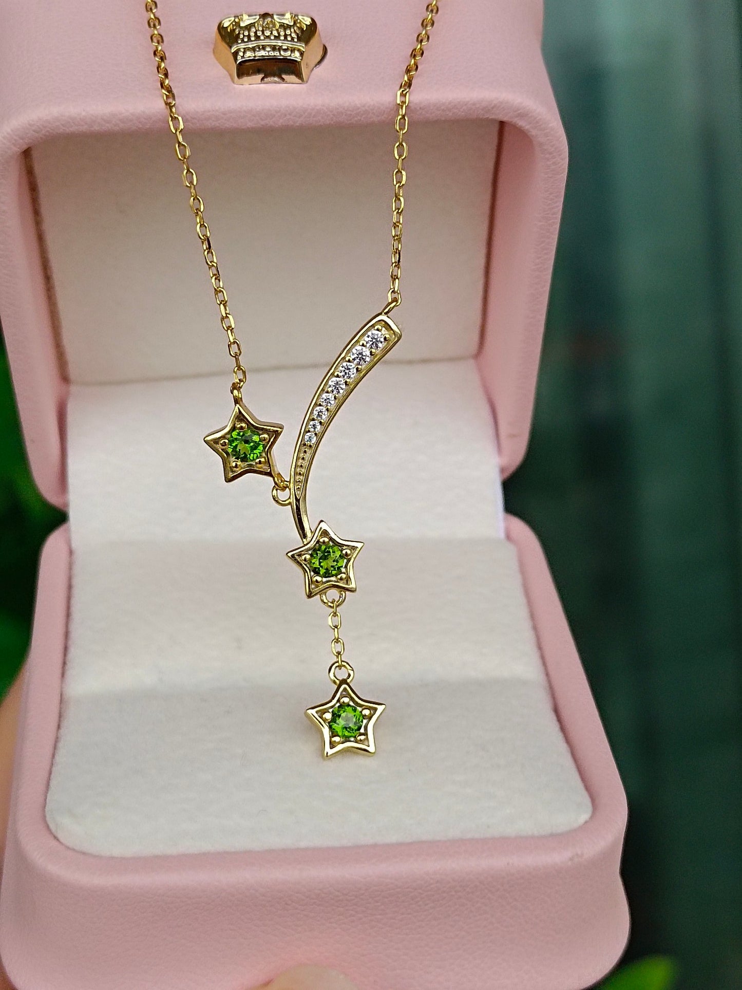 Collana di meteorite naturale di diopside - Un gioiello di sogni e desideri