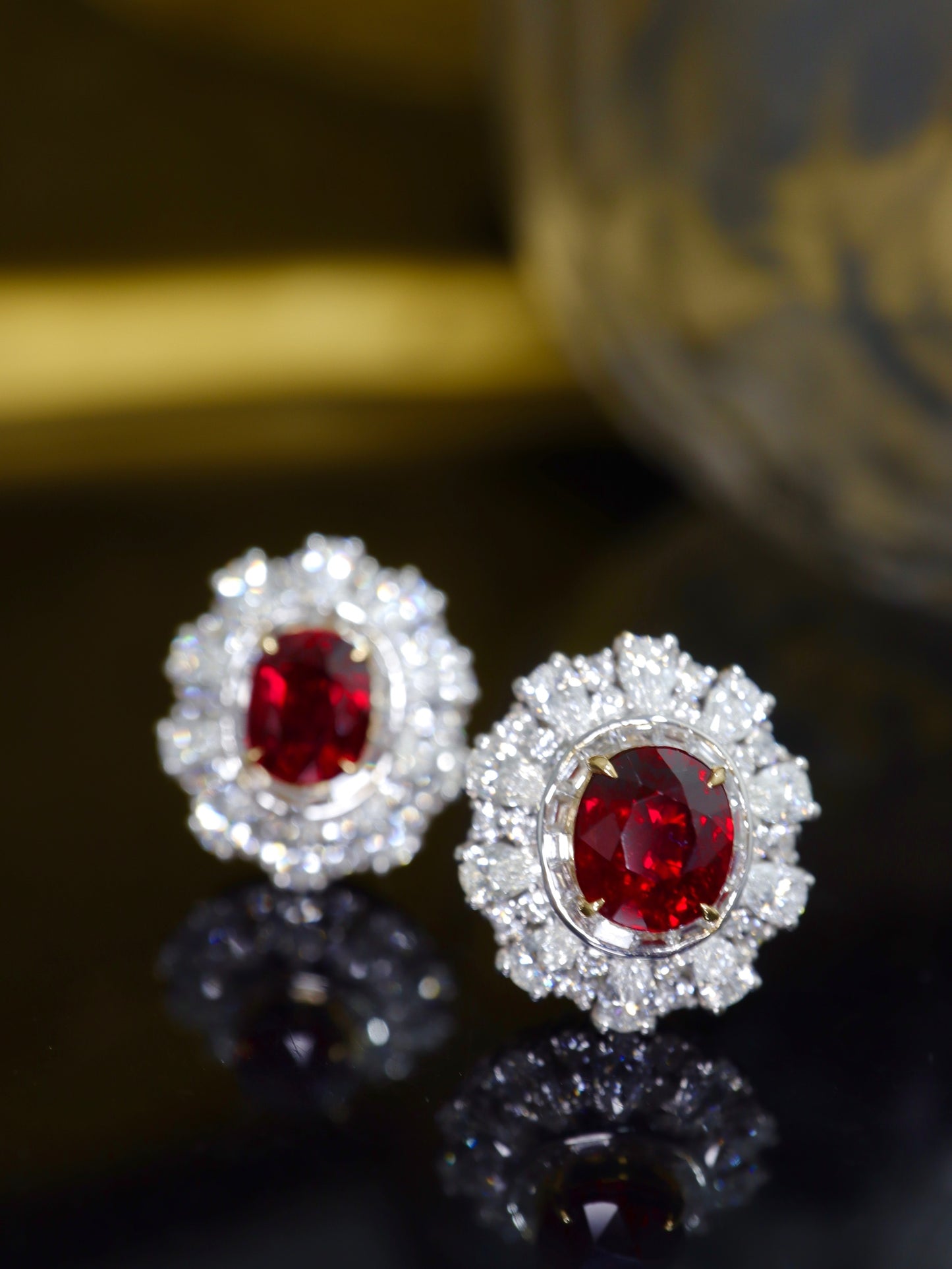 Party Essential 🥰 Boucles d'oreilles Rubis Sang de Pigeon - Bijoux Premium