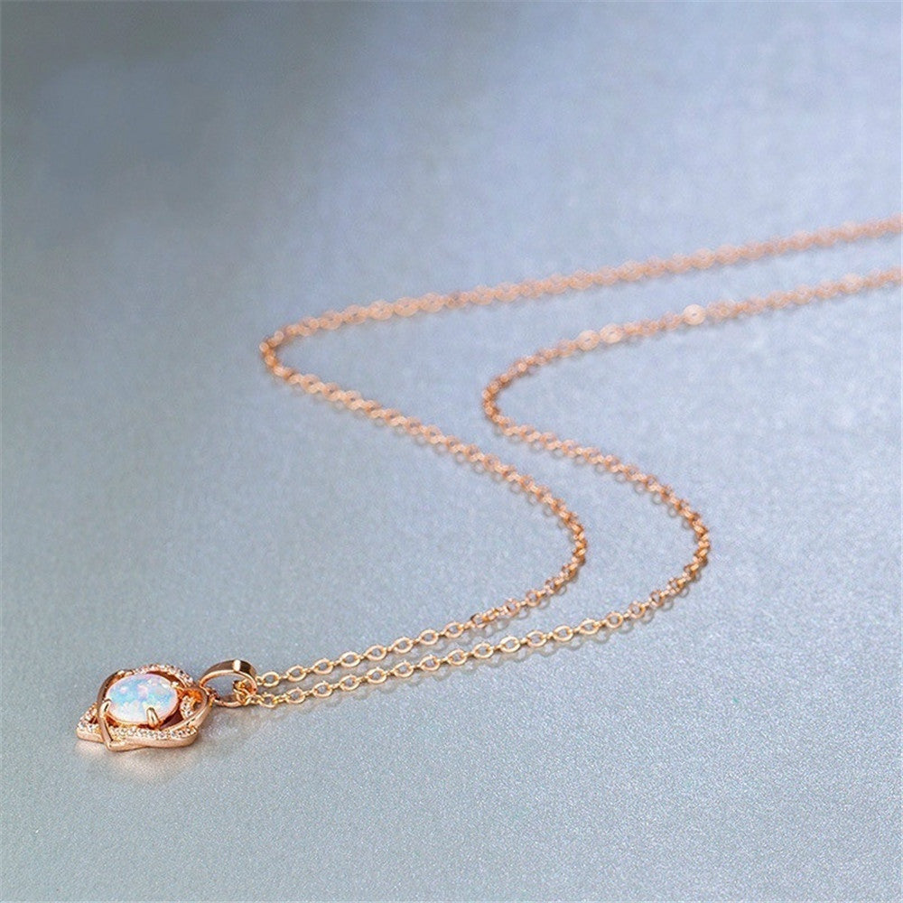 Heart-shaped Pendant Necklace For Women