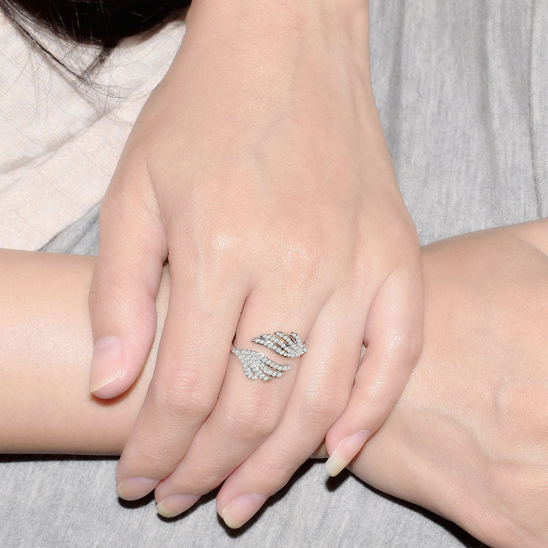 Japanese And Korean Trendy Personalities, Versatile European And American Winged Ring For Women