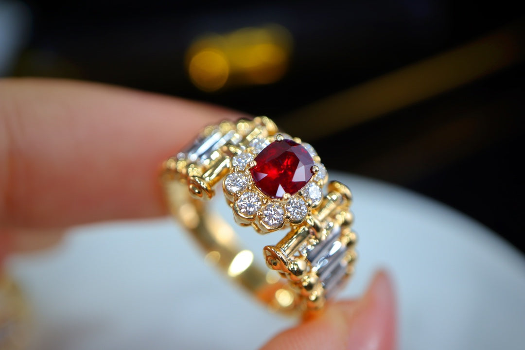 Cincin Ruby Darah Merpati Antik - Harta Karun Perhiasan Abadi