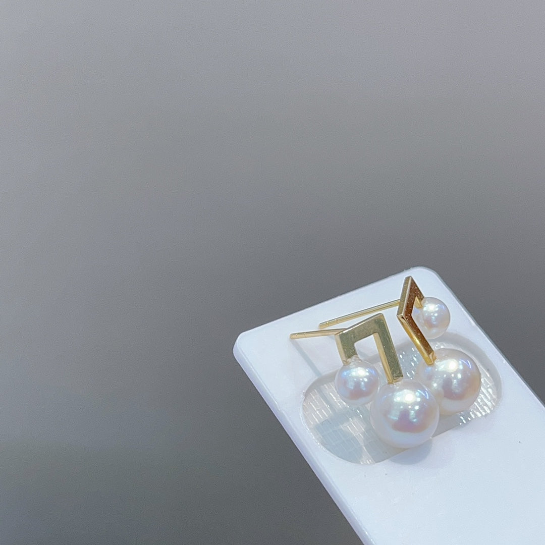Limitierte Auflage, beschränkte Auflage! Von Tang Jing Baby inspirierter Schmuck aus 18 Karat Gold mit makellosen Süßwasserperlen